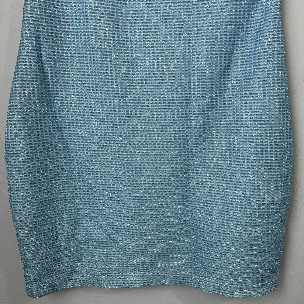 Revolve Superdown Tiffany Mini Dress Women's Size Medium Light Blue One Shoulder - Picture 8 of 11